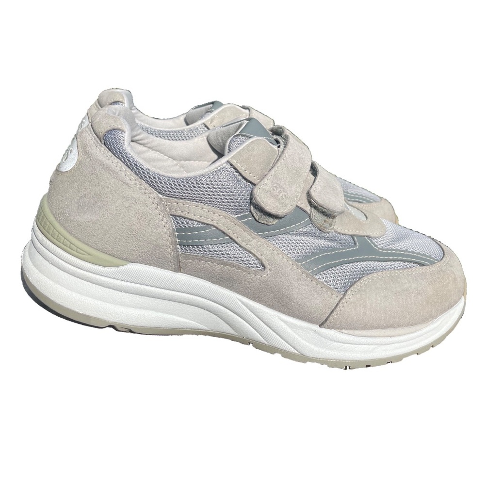 Sas Journey Mesh Hook & Loop Gray White Sneaker M… - image 1